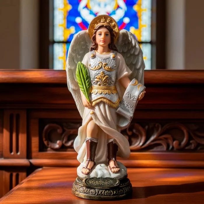 Imagem de São Gabriel Arcanjo de Resina - 15 cm | Comprar na Lojinha Uai
