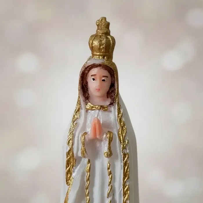Imagem de Nossa Senhora de Fátima de Resina - 9 cm | Comprar na Lojinha Uai