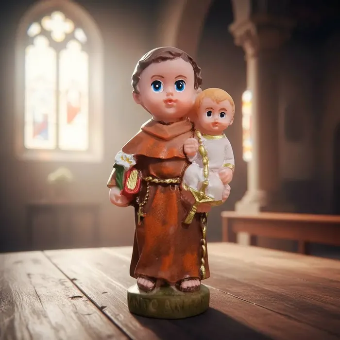 Imagem Infantil de Santo Antônio de Resina - 8 cm | Comprar na Lojinha Uai