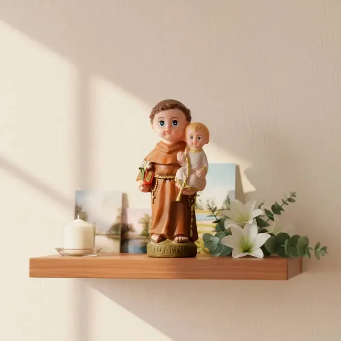 Imagem Infantil de Santo Antônio de Resina - 8 cm | Comprar na Lojinha Uai