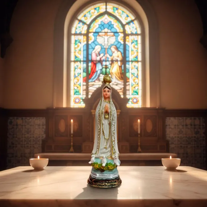 Imagem de Nossa Senhora de Fátima de Resina - 15 cm | Comprar na Lojinha Uai