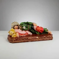 Imagem de São José Dormindo de Resina 20 cm - Base Marrom | Comprar na Lojinha Uai - imagem 3