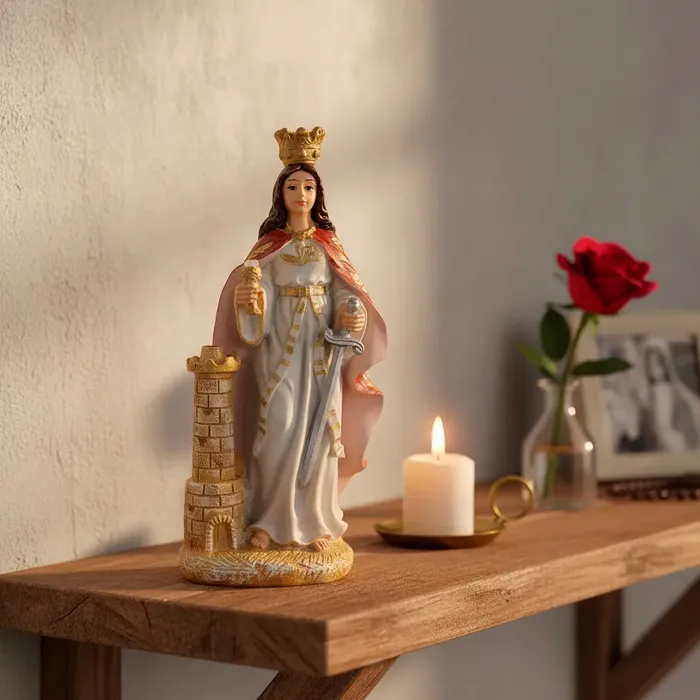 Imagem de Santa Bárbara de Resina - 15 cm | Comprar na Lojinha Uai