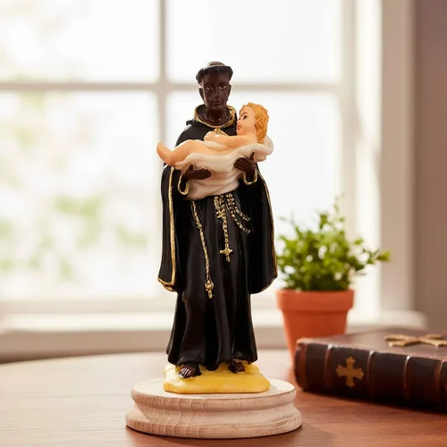 Imagem de São Benedito de Resina - 15 cm