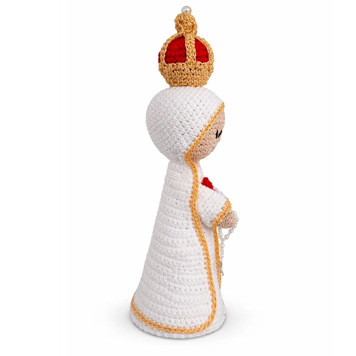 Amigurumi de Nossa Senhora de Fátima de Crochê - 22 cm - Comprar na Lojinha Uai