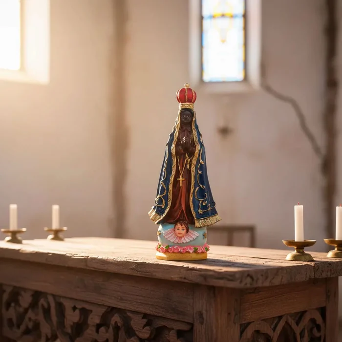 Imagem de Nossa Senhora Aparecida de Resina - 20 cm | Comprar na Lojinha Uai