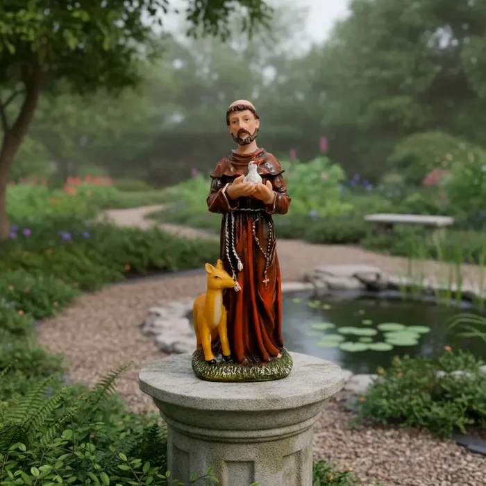 Imagem de São Francisco de Assis de Resina - 27 cm | Comprar na Lojinha Uai