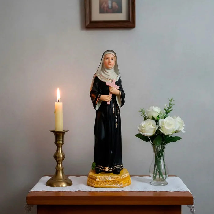 Imagem de Santa Rita de Cássia de Resina - 30 cm | Comprar na Lojinha Uai