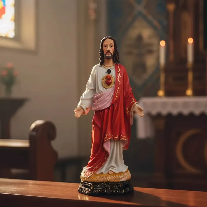 Imagem do Sagrado Coração de Jesus de Resina - 30 cm | Comprar na Lojinha Uai