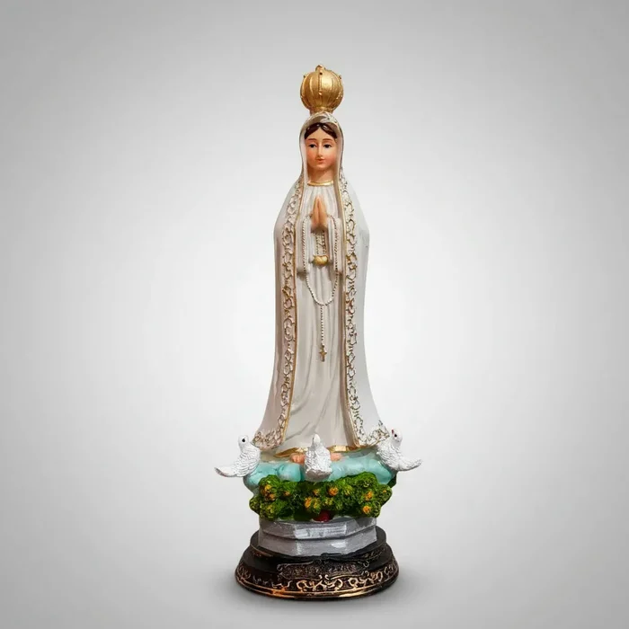 Imagem de Nossa Senhora de Fátima de Resina - 30 cm | Comprar na Lojinha Uai