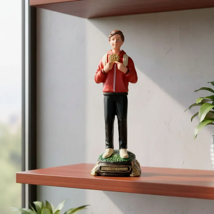 Imagem de São Carlo Acutis de Borracha Inquebrável - 20 cm | Comprar na Lojinha Uai