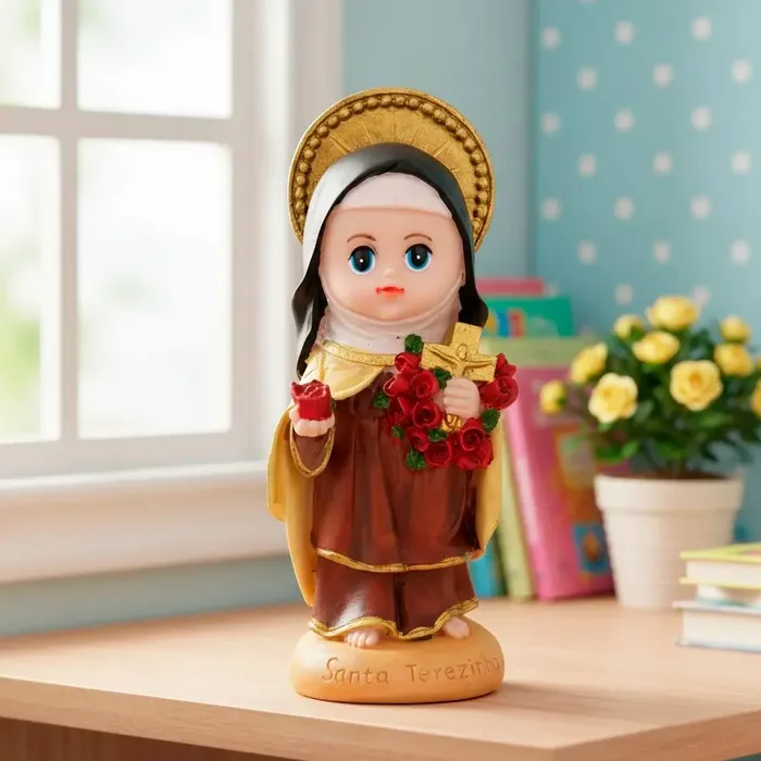 Imagem de Santa Terezinha Infantil de Resina - 15 cm | Lojinha Uai