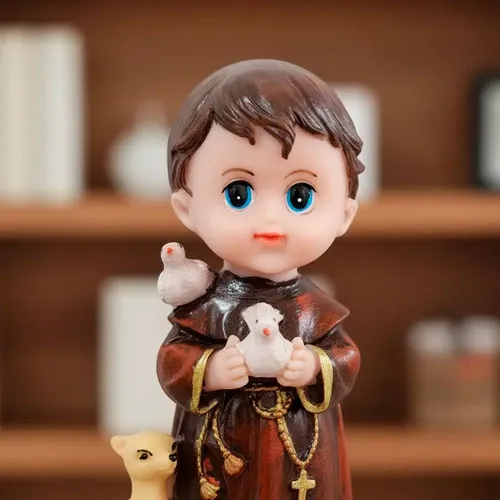 Imagem de São Francisco de Assis Infantil de Resina - 15 cm