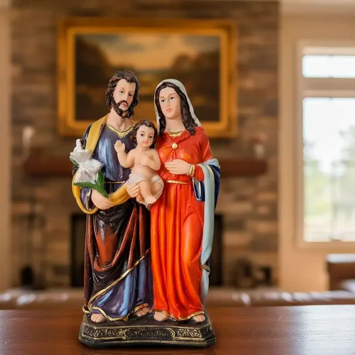 Imagem da Sagrada Família de Resina - 20 cm 