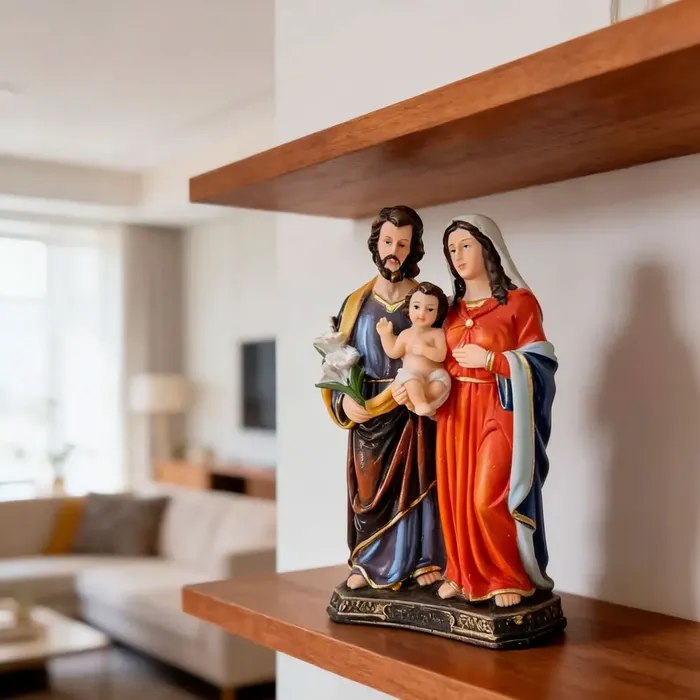 Imagem da Sagrada Família de Resina - 20 cm | Comprar na Lojinha Uai