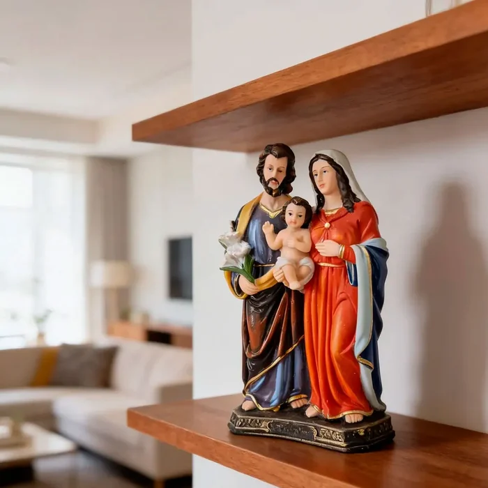 Imagem da Sagrada Família de Resina - 20 cm | Comprar na Lojinha Uai