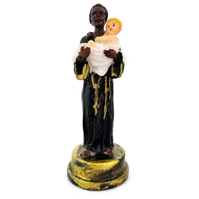 Imagem de São Benedito de Resina - 9 cm | Lojinha Uai