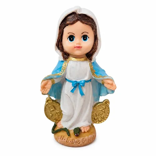 Imagem de Nossa Senhora das Graças Infantil de Resina - 15 cm