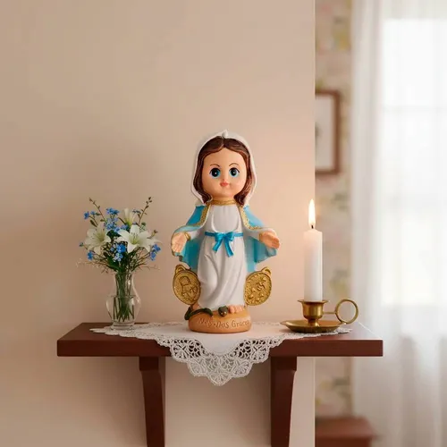 Imagem de Nossa Senhora das Graças Infantil de Resina - 15 cm