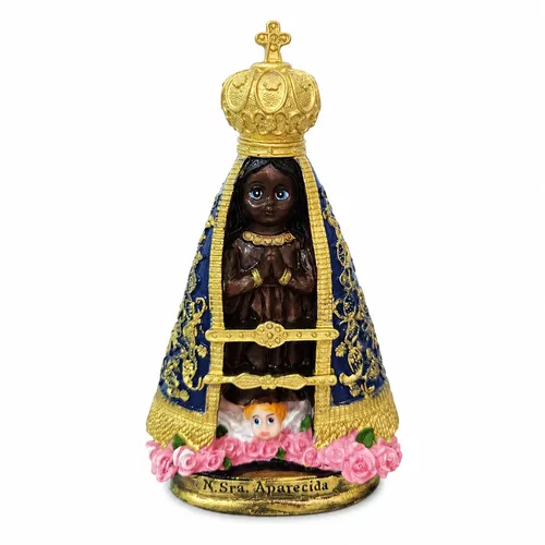 Imagem de Nossa Senhora Aparecida Infantil de Resina - 15 cm