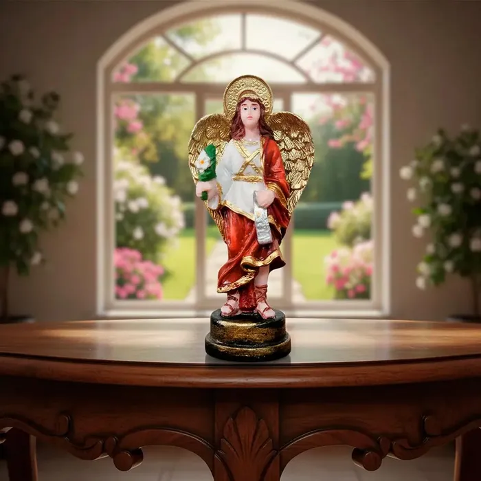 Imagem de São Gabriel Arcanjo de Resina - 9 cm | Comprar na Lojinha Uai