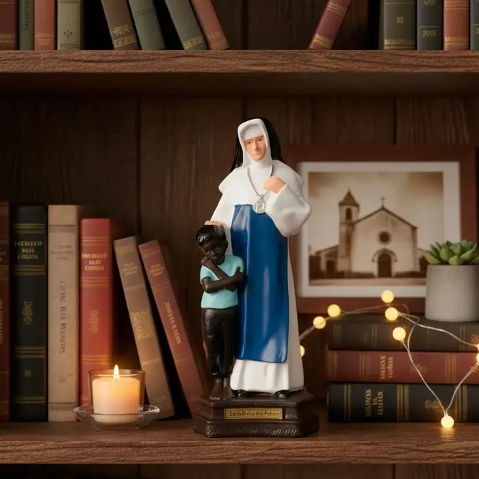 Imagem de Santa Irmã Dulce de Borracha Inquebrável - 30 cm | Comprar na Lojinha Uai