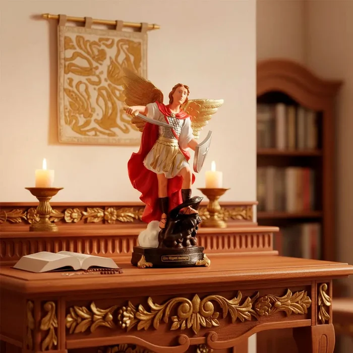 Imagem de São Miguel Arcanjo de Borracha Inquebrável - 38 cm | Comprar na Lojinha Uai