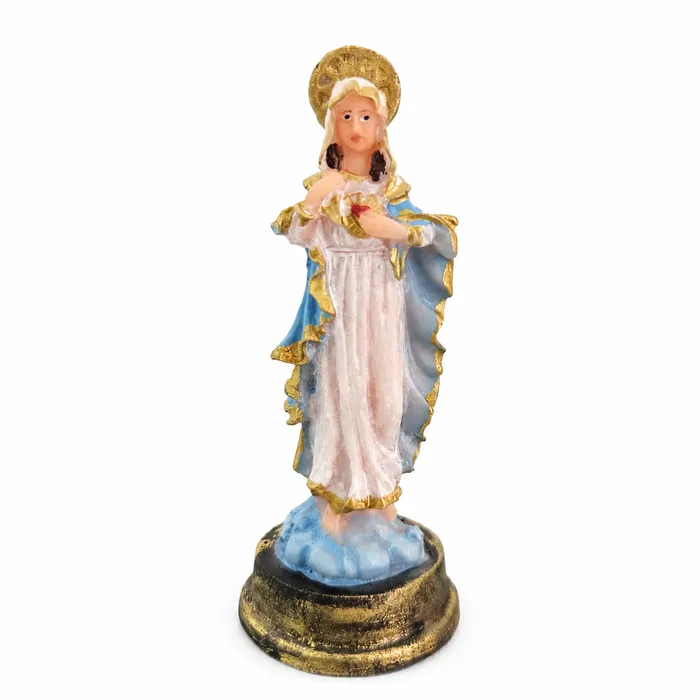 Imagem do Sagrado Coração de Maria de Resina - 9 cm | Lojinha Uai