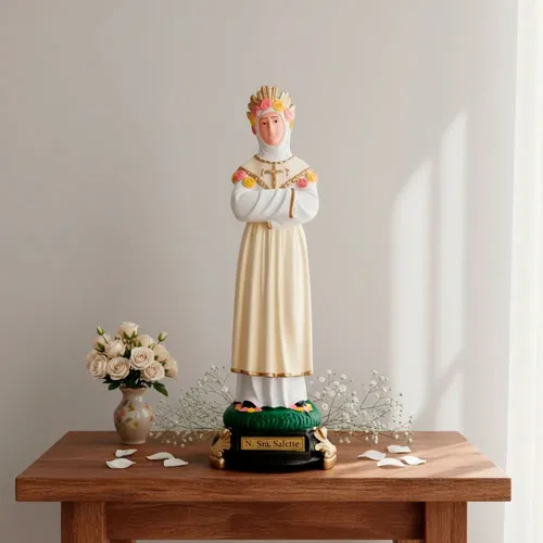 Imagem de Nossa Senhora de La Salete de Borracha Inquebrável - 40 cm