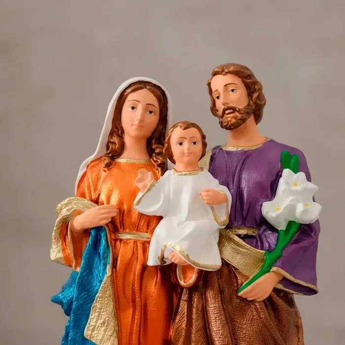 Imagem da Sagrada Família de Borracha Inquebrável - 30 cm | Comprar na Lojinha Uai