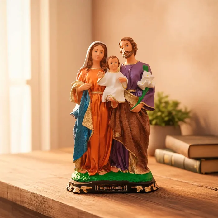 Imagem da Sagrada Família de Borracha Inquebrável - 30 cm | Comprar na Lojinha Uai