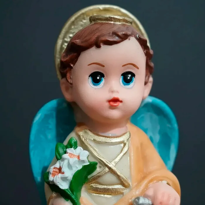 Imagem de São Gabriel Arcanjo Infantil de Resina - 8 cm | Comprar na Lojinha Uai