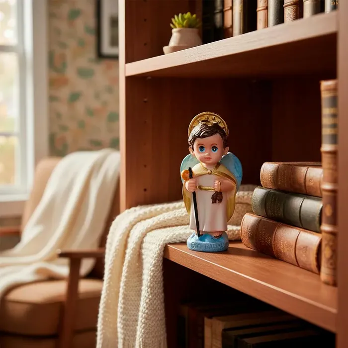 Imagem de São Rafael Arcanjo Infantil de Resina - 8 cm | Comprar na Lojinha Uai