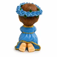 Imagem do Anjo da Guarda Menino Ajoelhado Rezando de Resina - 8cm - imagem 2