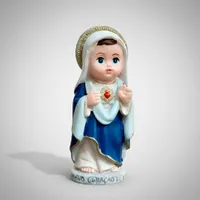 Imagem do Sagrado Coração de Maria Infantil de Resina - 8 cm | Comprar na Lojinha Uai - imagem 3