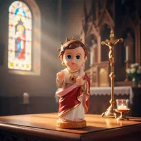 Imagem do Sagrado Coração de Jesus Infantil de Resina - 8 cm | Comprar na Lojinha Uai - imagem 2