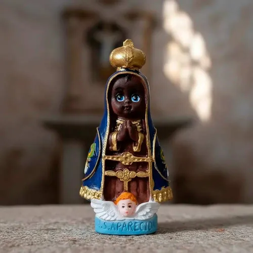 Imagem de Nossa Senhora Aparecida Infantil de Resina - 8 cm