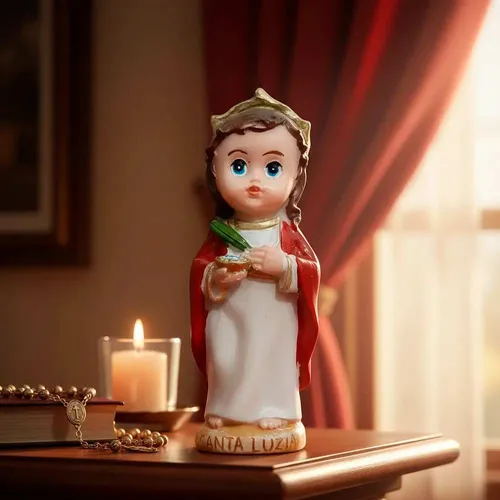 Imagem de Santa Luzia Infantil de Resina - 8 cm