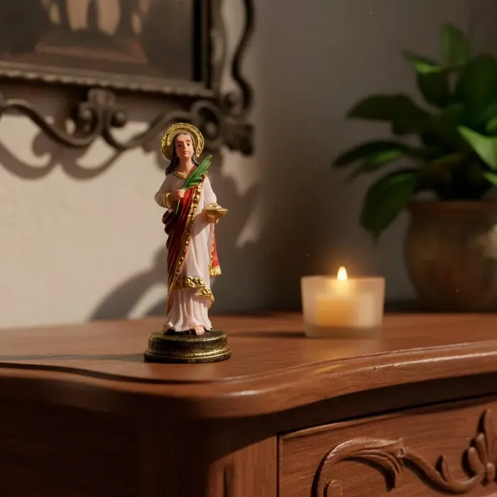 Imagem de Santa Luzia de Resina - 9 cm | Lojinha Uai