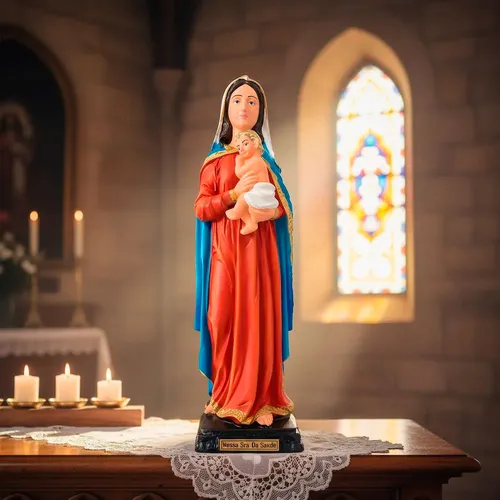 Imagem de Nossa Senhora da Saúde de Borracha Inquebrável - 30 cm