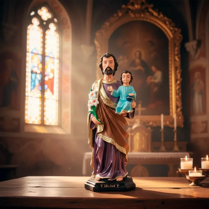 Imagem de São José de Borracha Inquebrável - 40 cm | Comprar na Lojinha Uai