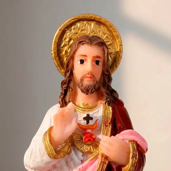 Imagem do Sagrado Coração de Jesus de Resina - 9 cm | Lojinha Uai