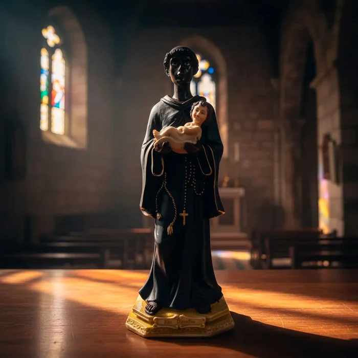 Imagem de São Benedito de Resina - 30 cm | Comprar na Lojinha Uai