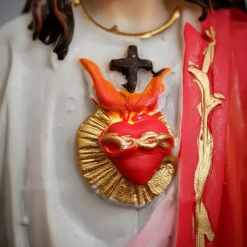 Imagem do Sagrado Coração de Jesus de Resina - 20 cm