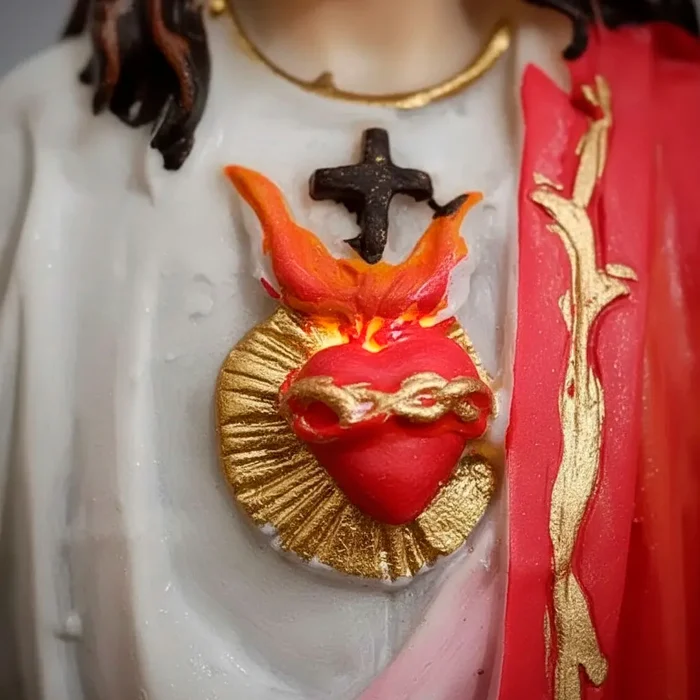 Imagem do Sagrado Coração de Jesus de Resina - 20 cm | Comprar na Lojinha Uai
