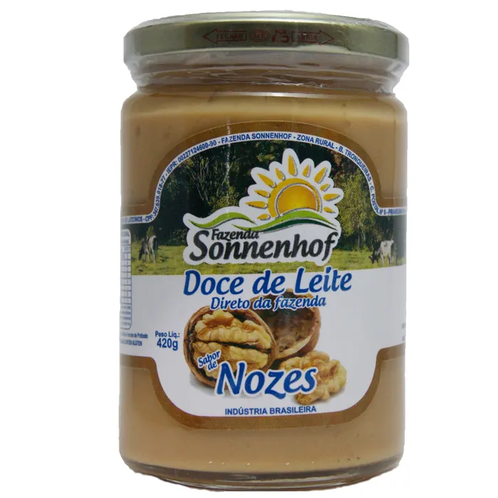 Doce de Leite com Nozes Mineiro Cremoso Fazenda Sonnenhof | Comprar na Lojinha Uai