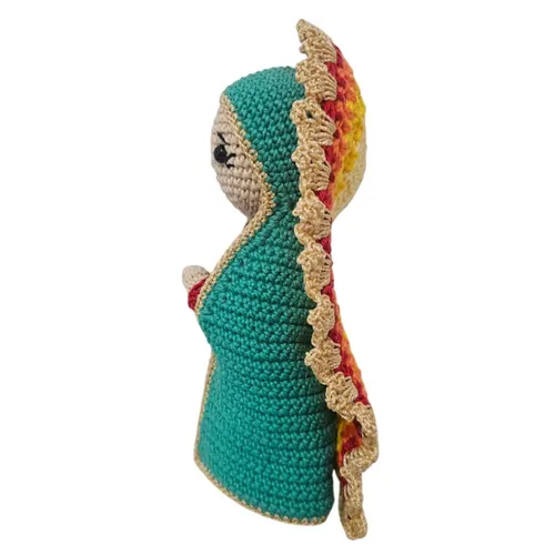 Amigurumi de Nossa Senhora de Guadalupe de Crochê - 22 cm