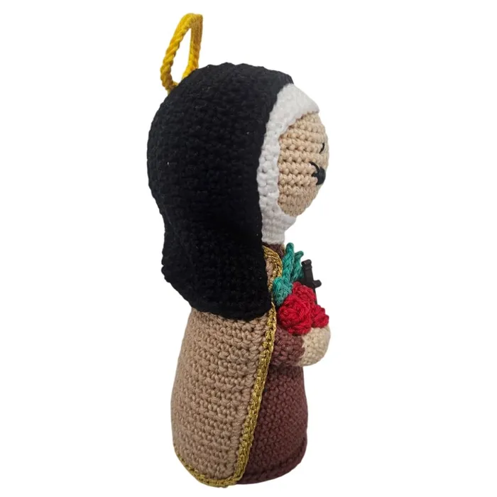Amigurumi de Santa Terezinha de Crochê - 20 cm | Comprar na Lojinha Uai