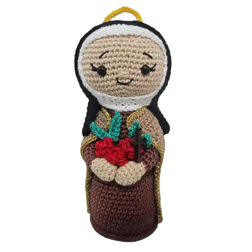 Amigurumi de Santa Terezinha de Crochê - 20 cm