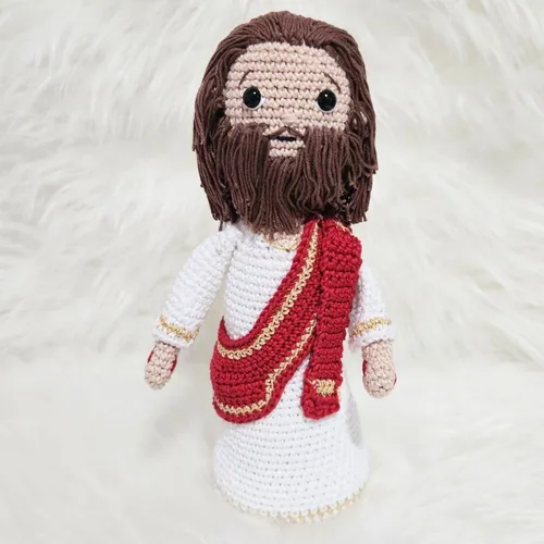 Amigurumi de Jesus de Crochê - 27 cm
